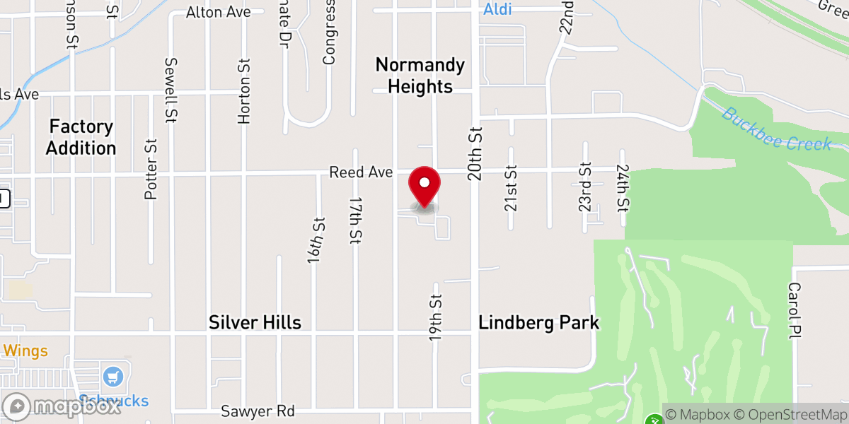 Map showing location of St. Luke Missionary Baptist Church