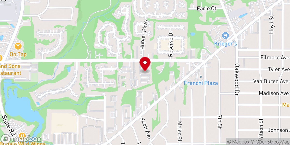 Map showing location of Broadman Baptist Church