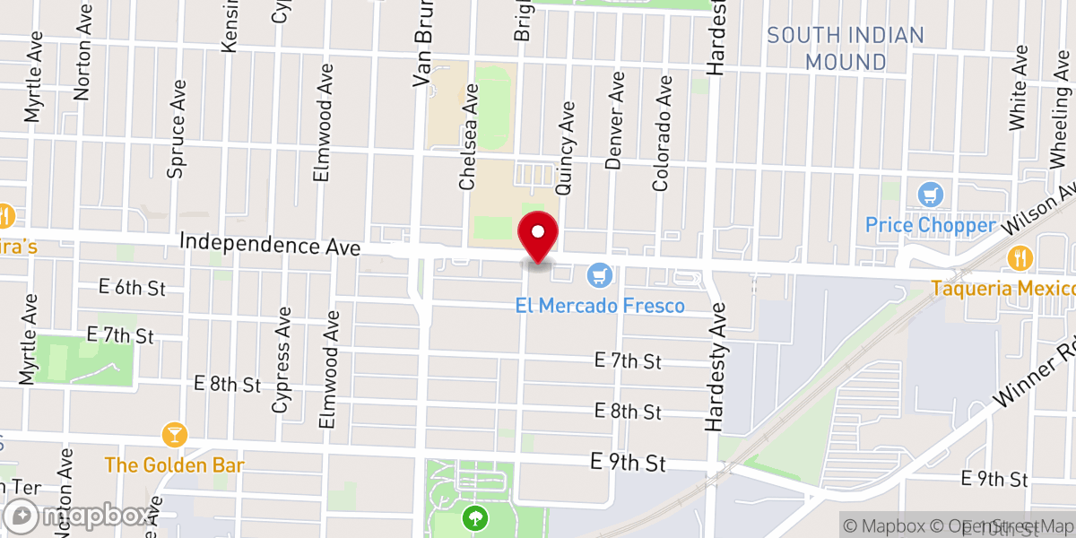Map showing location of Children's Memorial Lutheran Church