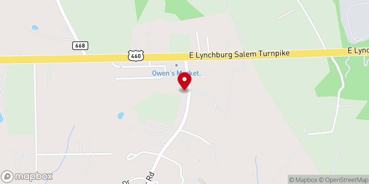 Map showing location of Rock Pike Baptist Church