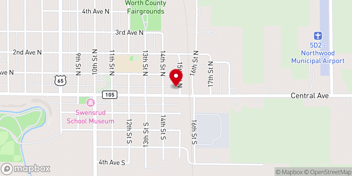 Map showing location of First Shell Rock Church