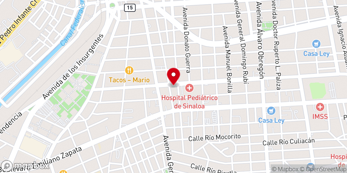 Map showing location of Iglesia de Dios en Mexico E.C.A.R.