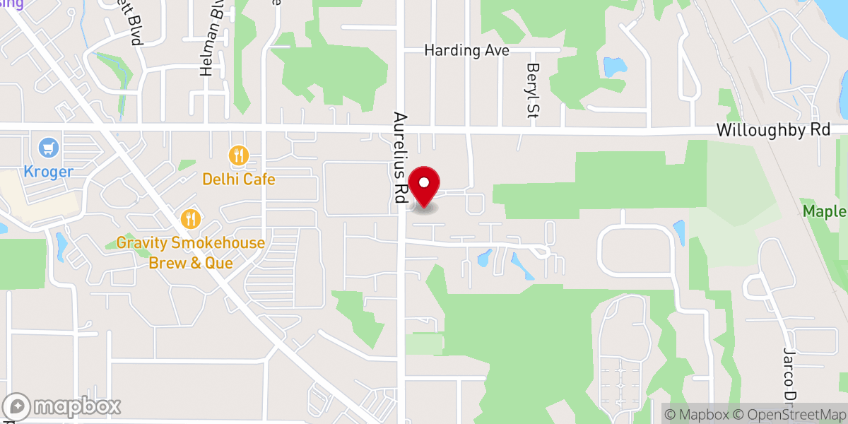 Map showing location of St. Matthew Lutheran Church