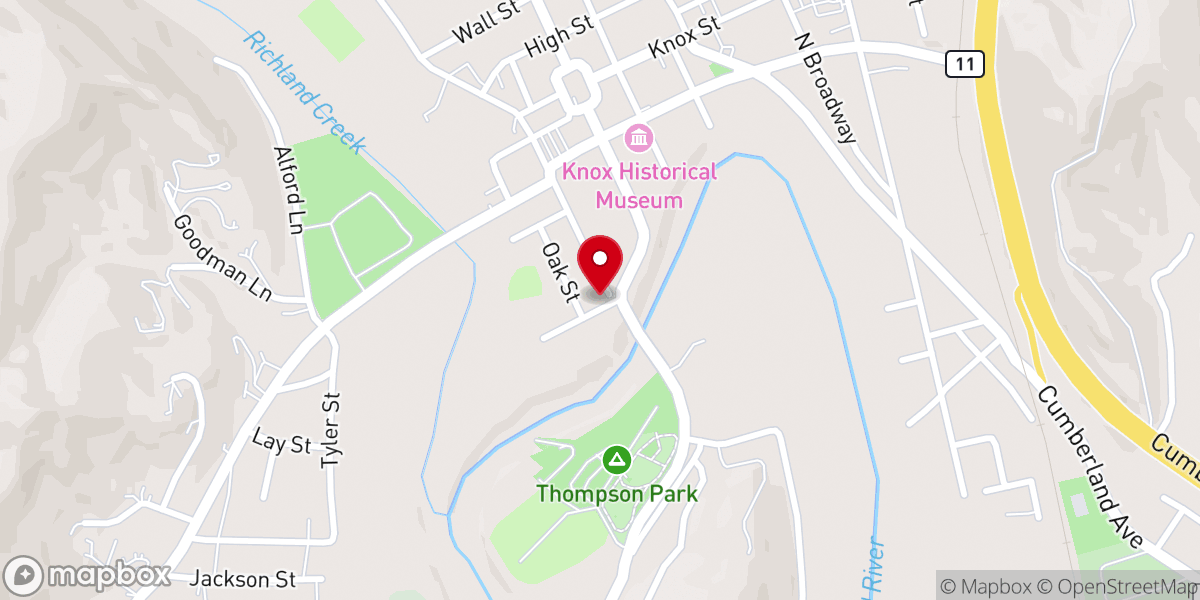 Map showing location of First Advent Christian Church