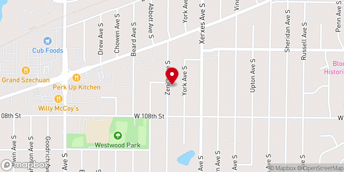 Map showing location of Minnesota Valley Unitarian Universalist Fellowship (MVUUF)