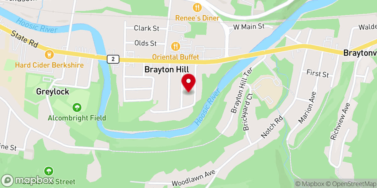 Map showing location of Northern Berkshire Christian Church