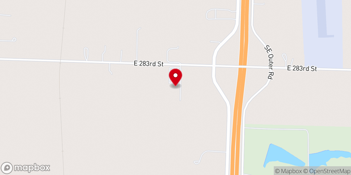 Map showing location of Heartland Baptist Fellowship