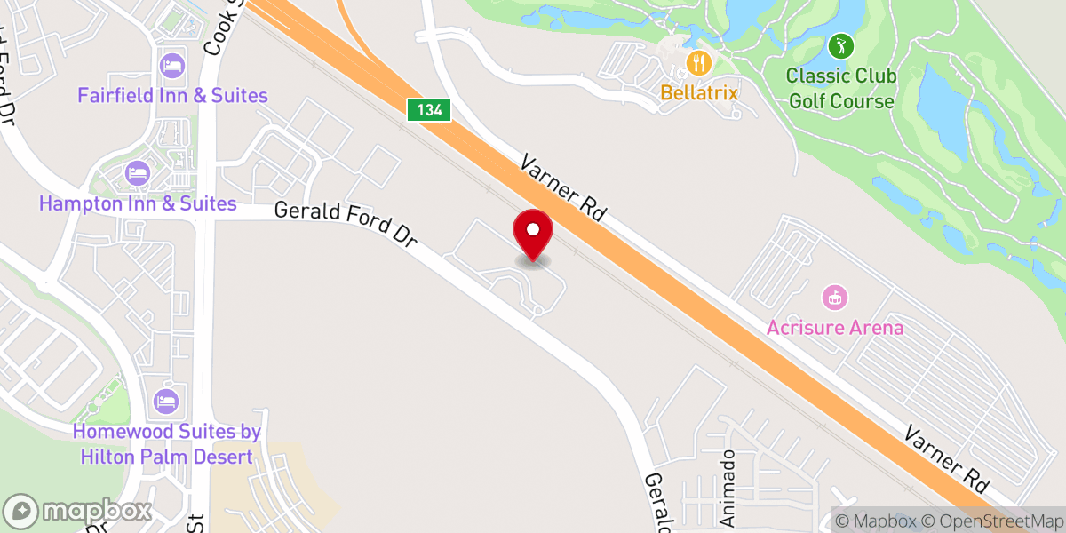 Map showing location of Mount Calvary Holy Church Palm Desert