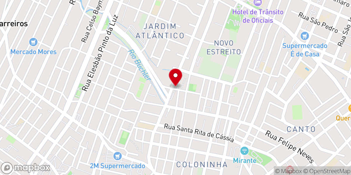 Map showing location of Cem Florianópolis uma igreja apaixonante