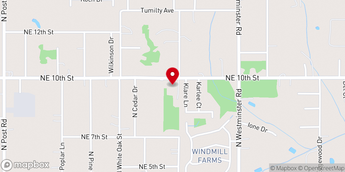 Map showing location of Hope Alive Church Midwest City
