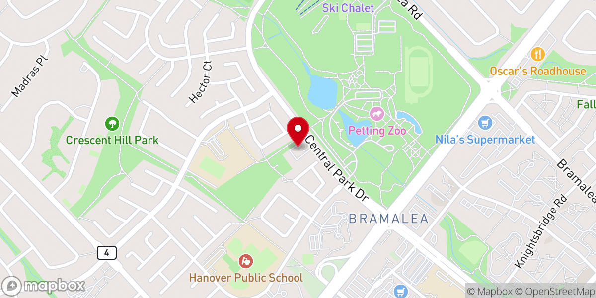 Map showing location of Central Park Baptist Church