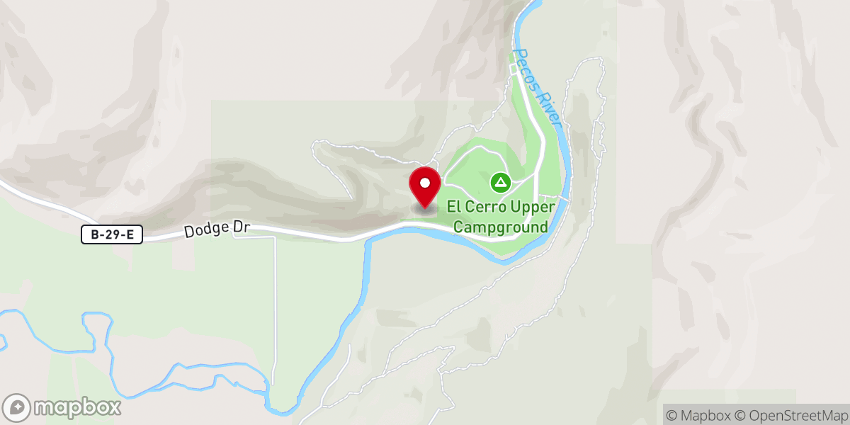 Map showing location of Villanueva State Park