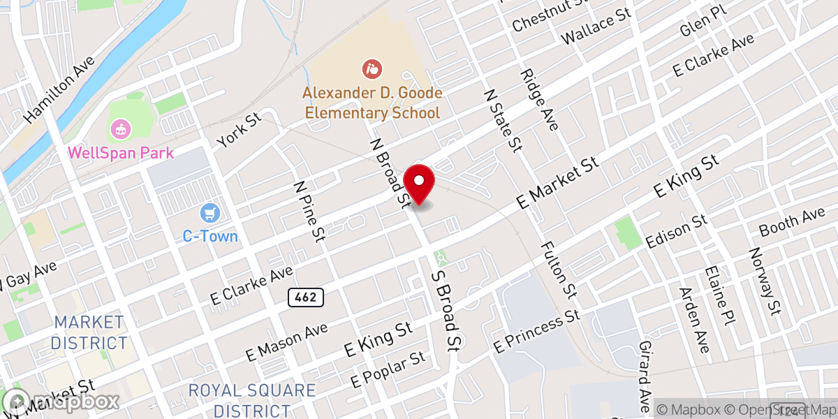 Map showing location of Grace United Methodist Church