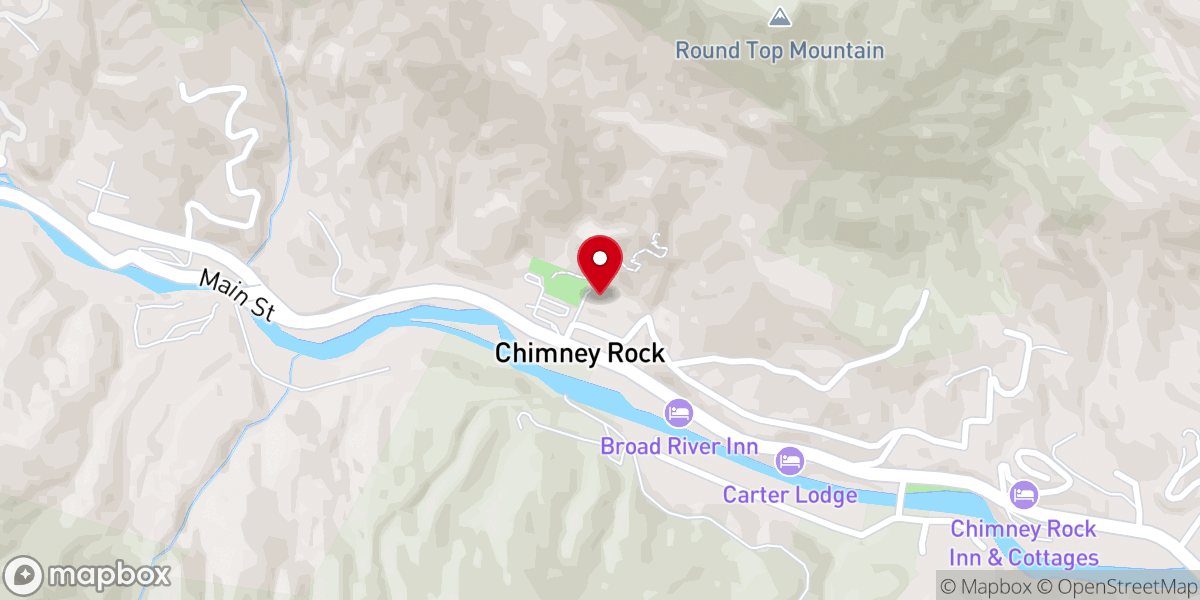 Map showing location of Chimney Rock Village Community Development Association