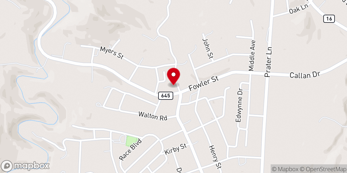 Map showing location of Marion Pentecostal Holiness Church