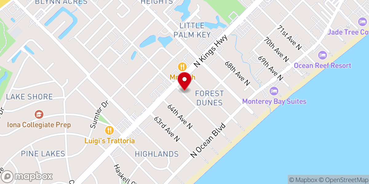 Map showing location of Temple Emanuel