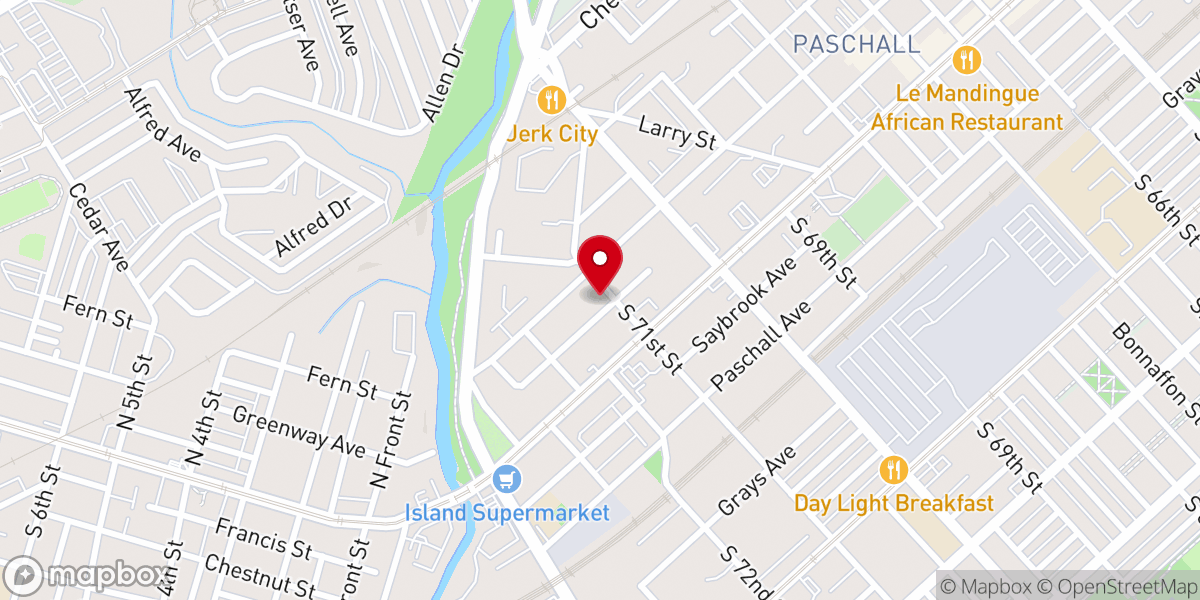 Map showing location of Saint John African Methodist Church