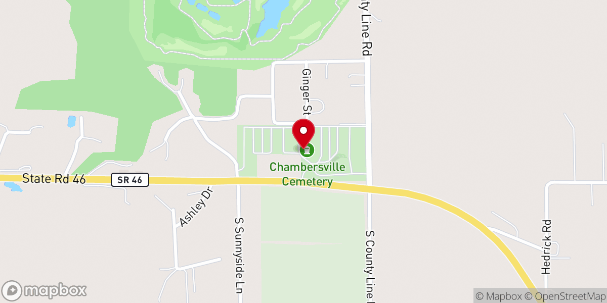Map showing location of Mount Olivet Church
