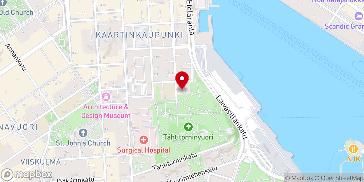 Map showing location of Suomen saksalainen evankelis-luterilainen seurakunta