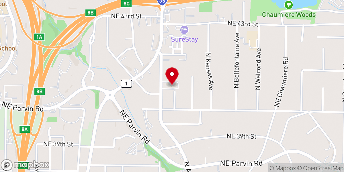 Map showing location of Victory Free Will Baptist Church