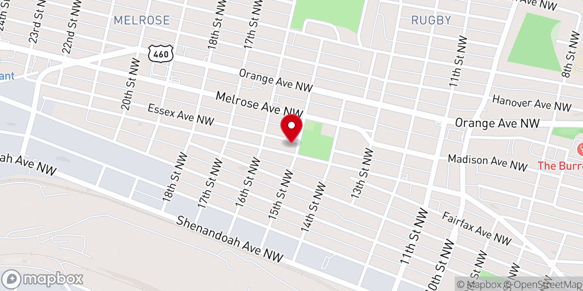 Map showing location of Price Memorial A.M.E. Zion Church