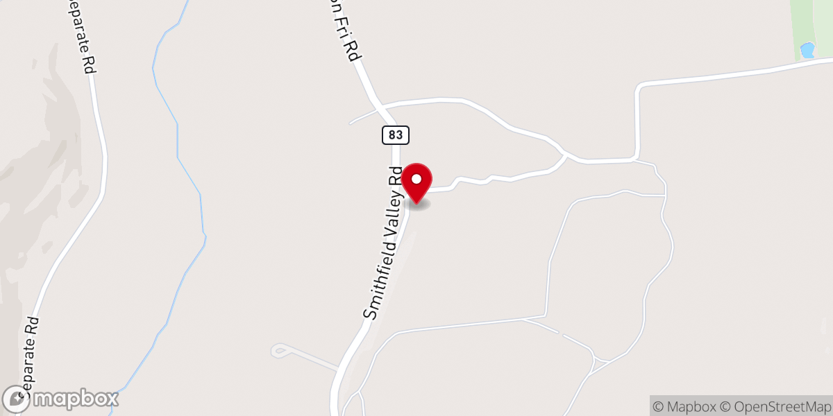 Map showing location of Smithfield Presbyterian Church