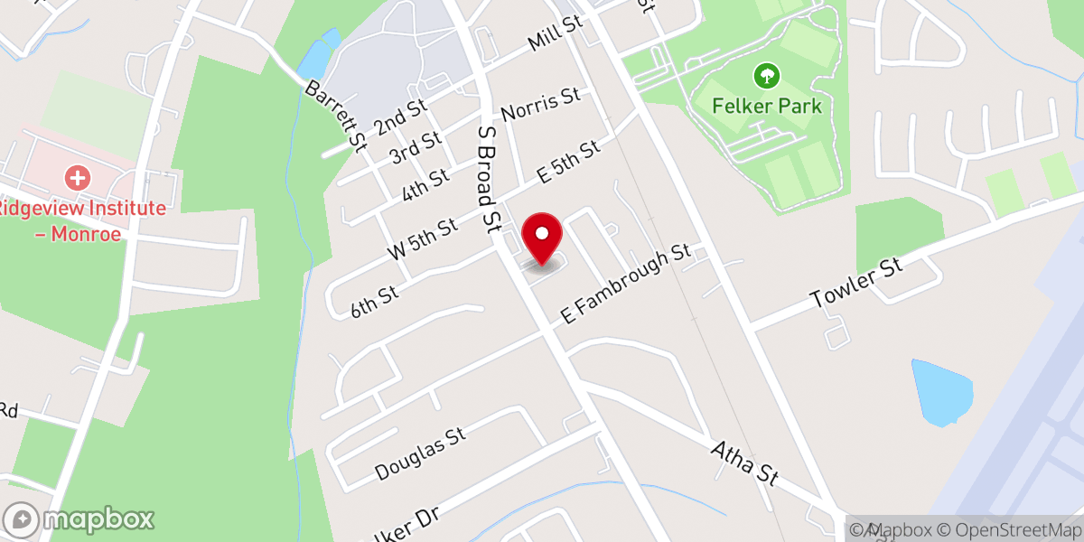 Map showing location of First Congregational Holiness