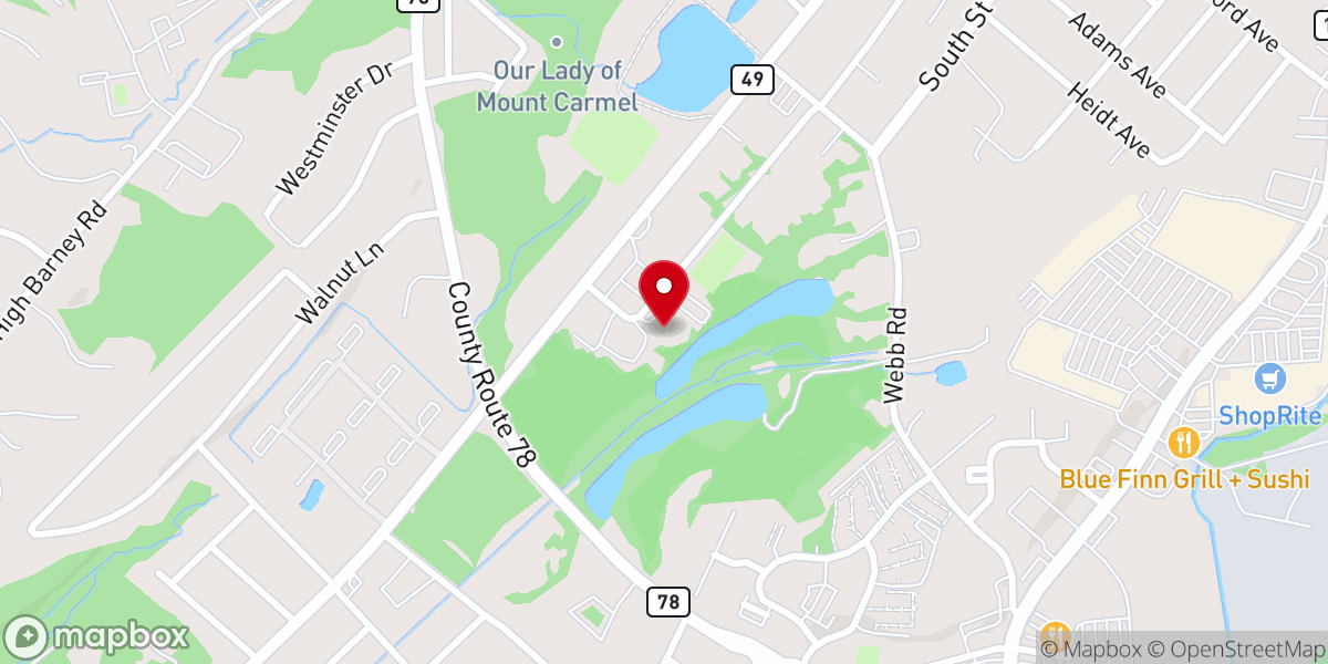 Map showing location of Our Lady of Mount Carmel Church