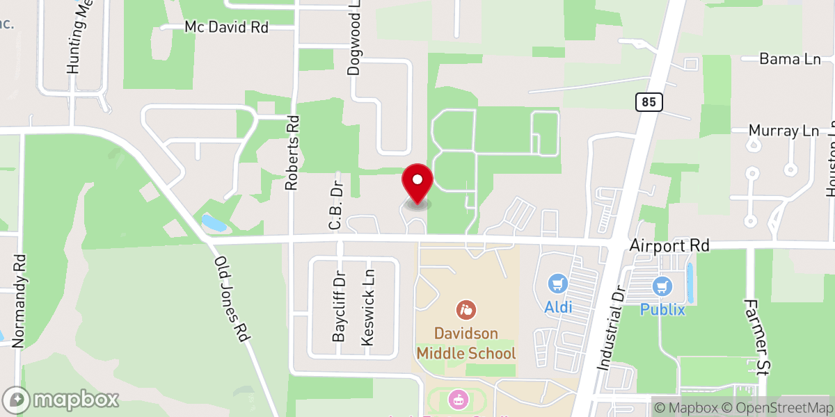 Map showing location of Lakewood Community Church