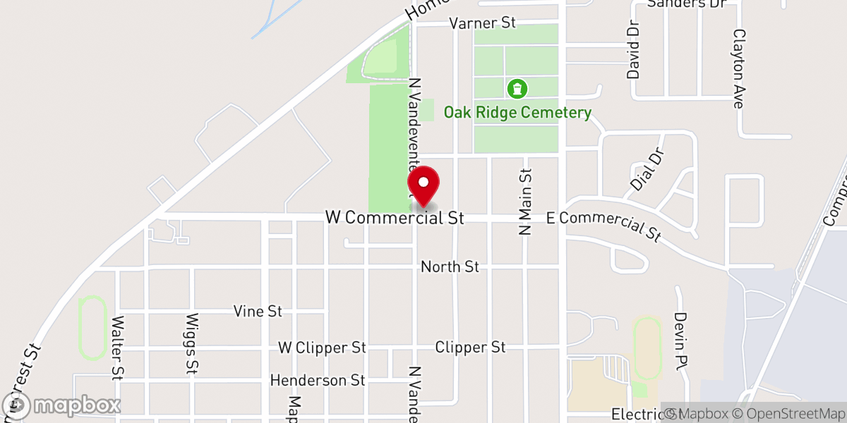 Map showing location of St John AME Church