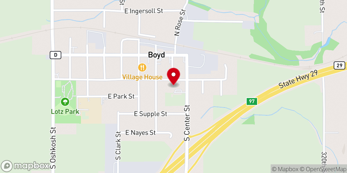 Map showing location of St. Joseph Catholic Church (All Saints Parish)