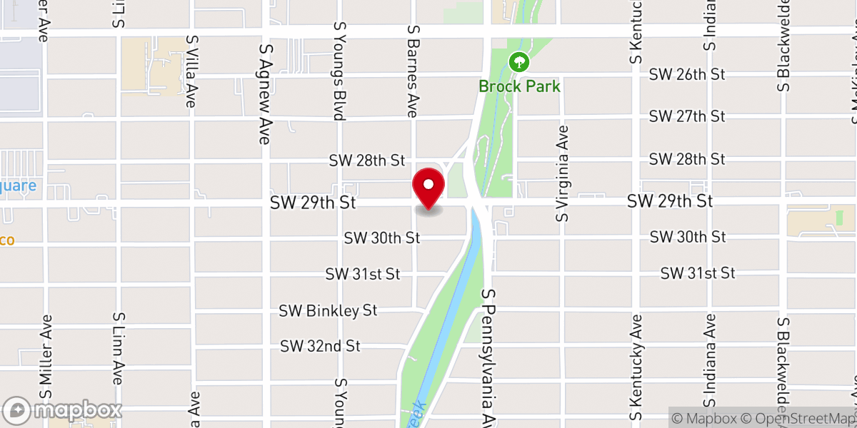 Map showing location of El Tabernaculo Defe