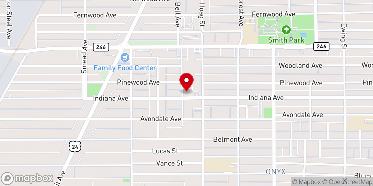 Map showing location of Southern Missionary Baptist Church