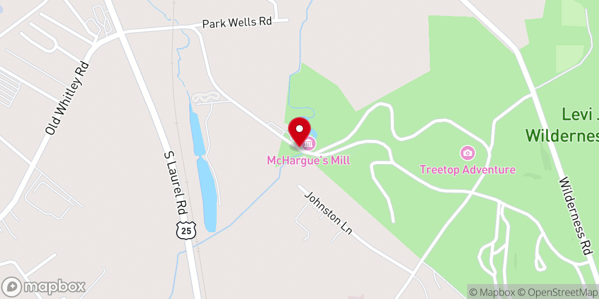 Map showing location of Levi Jackson Wilderness Road Park