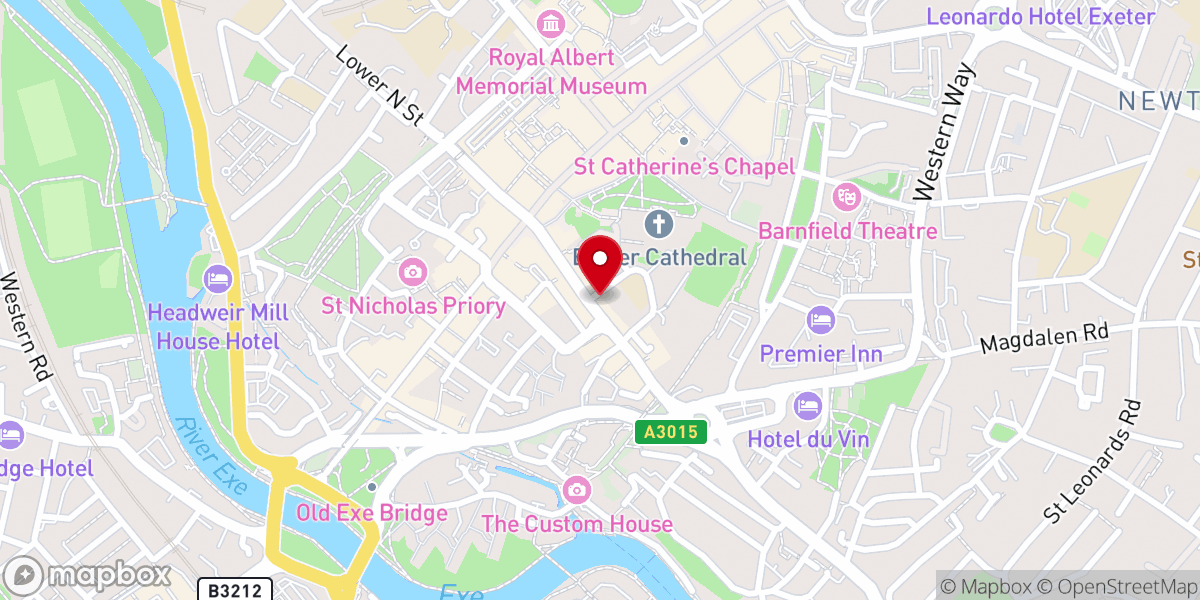 Map showing location of The Sacred Heart Church