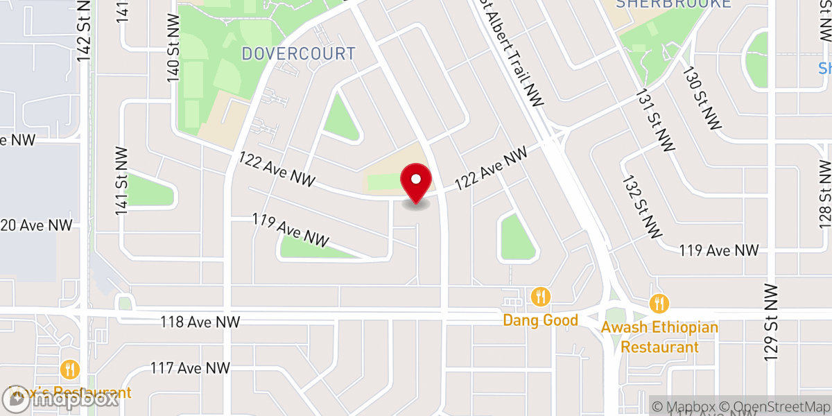 Map showing location of Edmonton Filipino Seventh-day Adventist Church