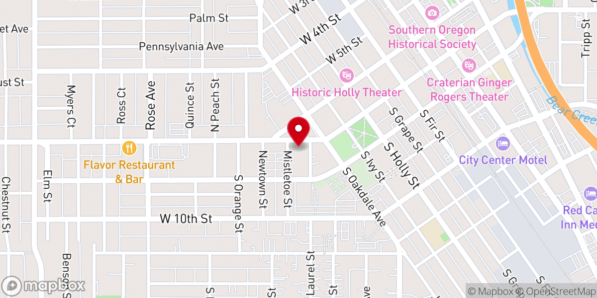 Map showing location of Church of the Rogue