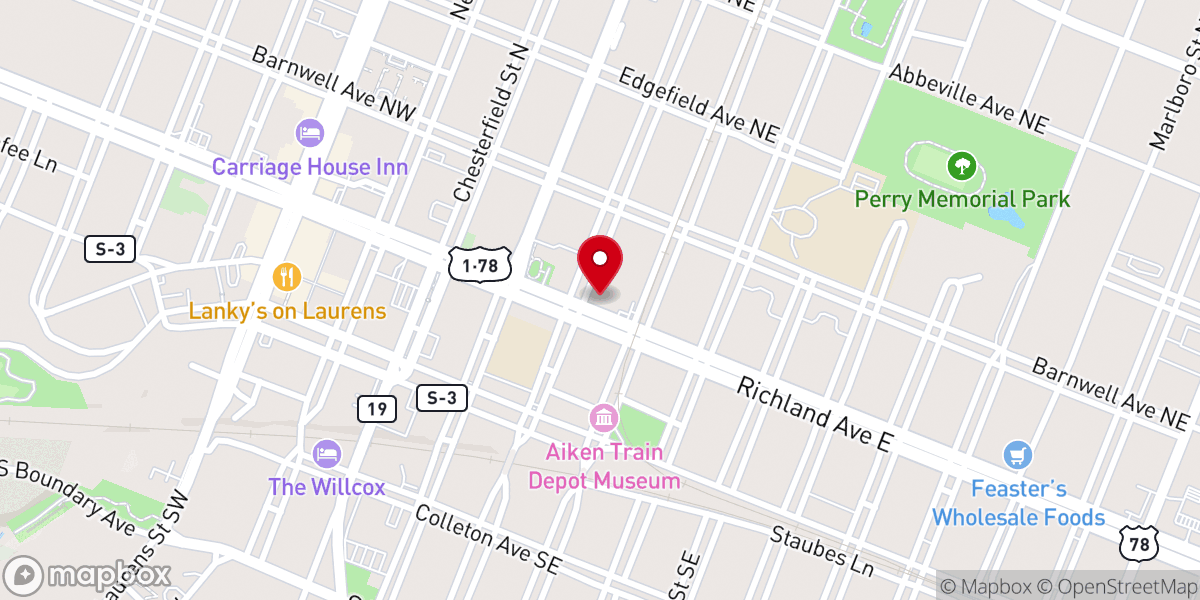 Map showing location of All Saints Anglican Church