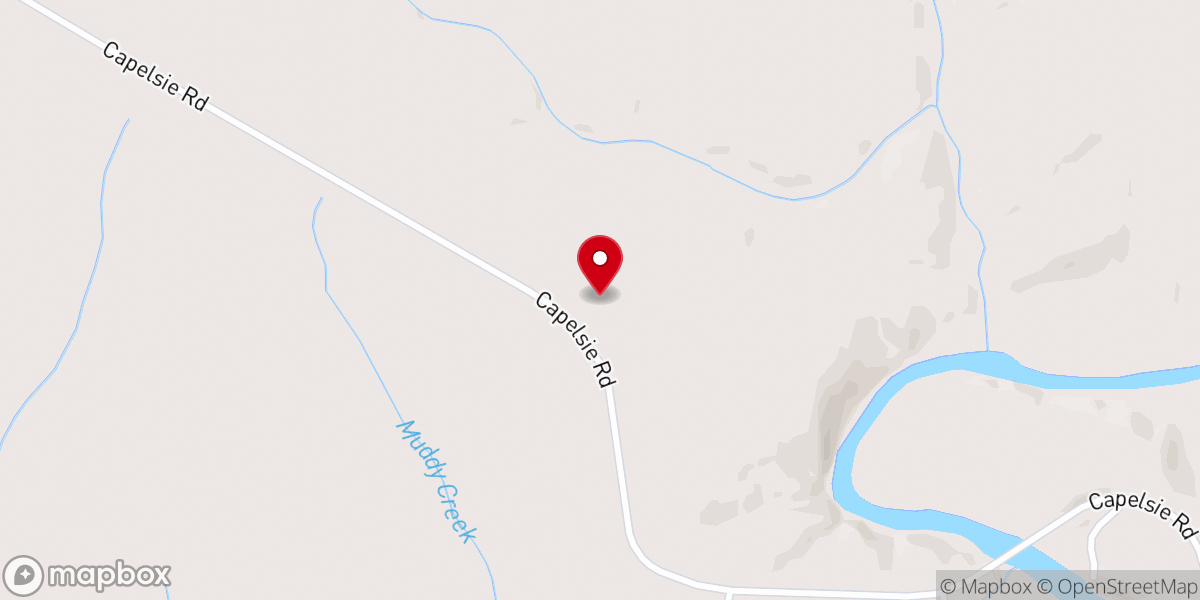 Map showing location of Long Hill Baptist Church
