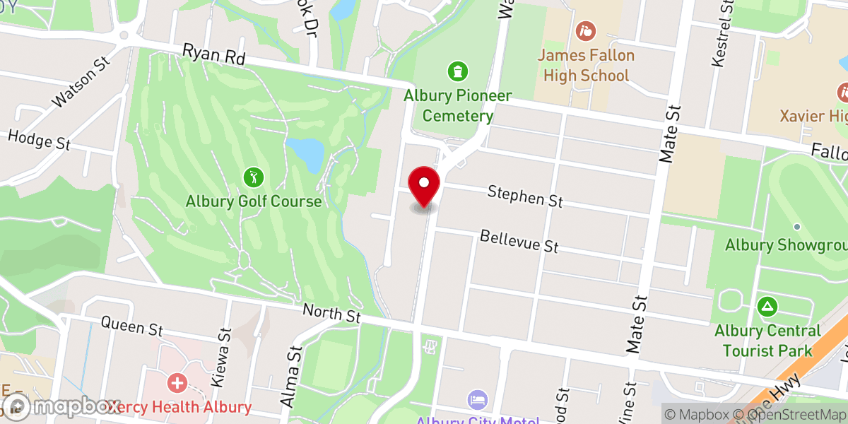 Map showing location of Albury Seventh-day Adventist Church