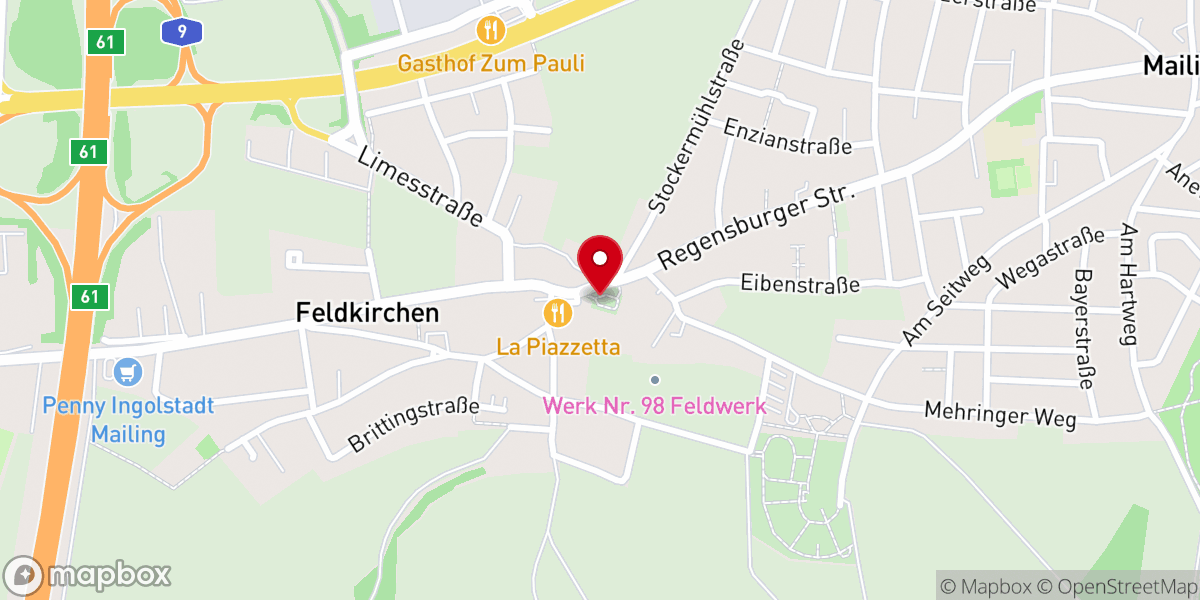 Map showing location of Marienkirche