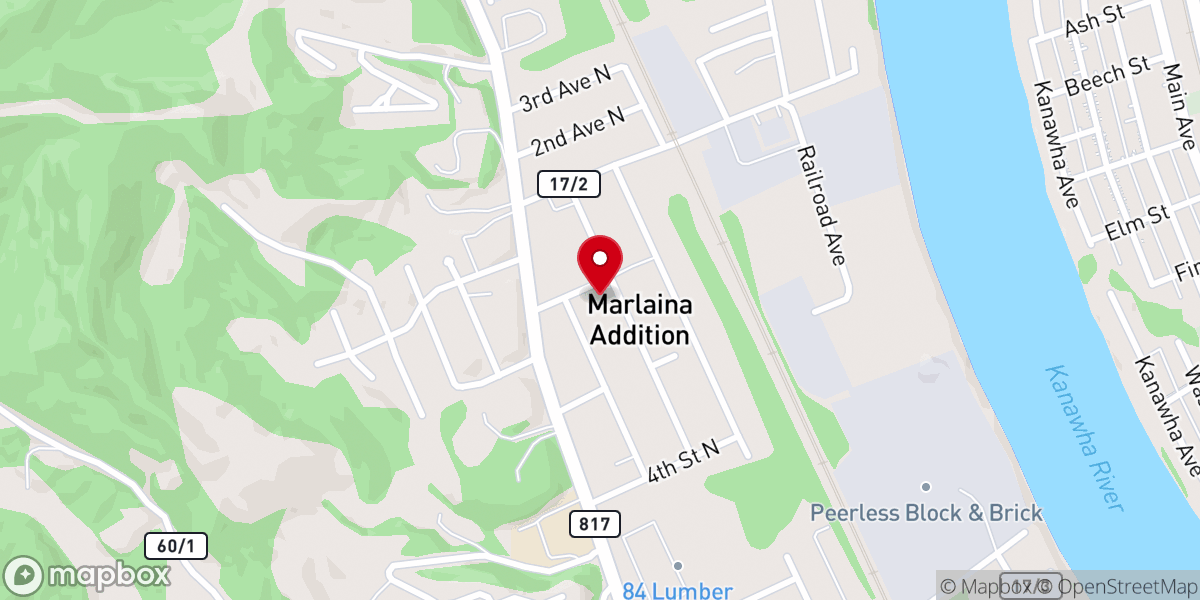 Map showing location of Trinity Fellowship Church