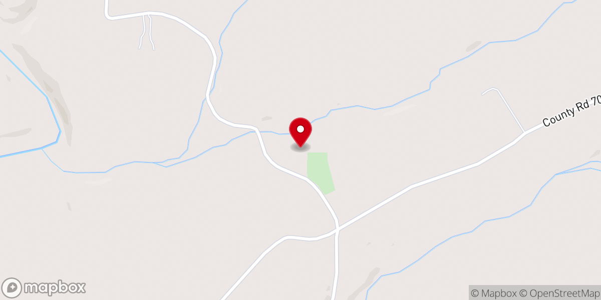Map showing location of Snow Church