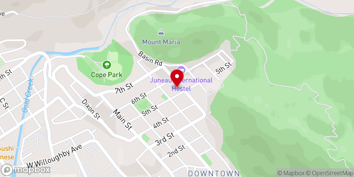 Map showing location of St. Ann's Parish Hall