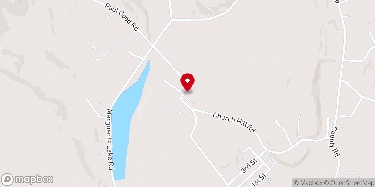 Map showing location of St Benedict Catholic Church