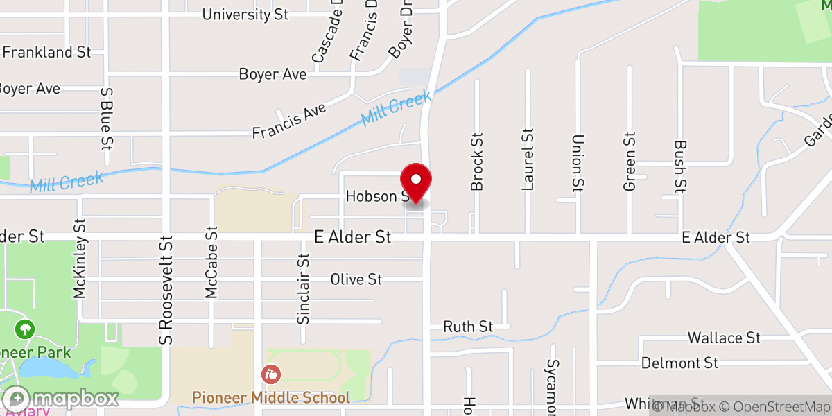 Map showing location of Church of Christ