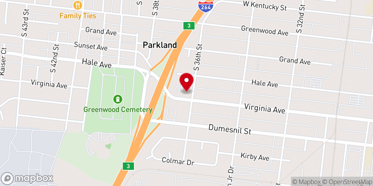Map showing location of First Virginia Avenue Baptist Church