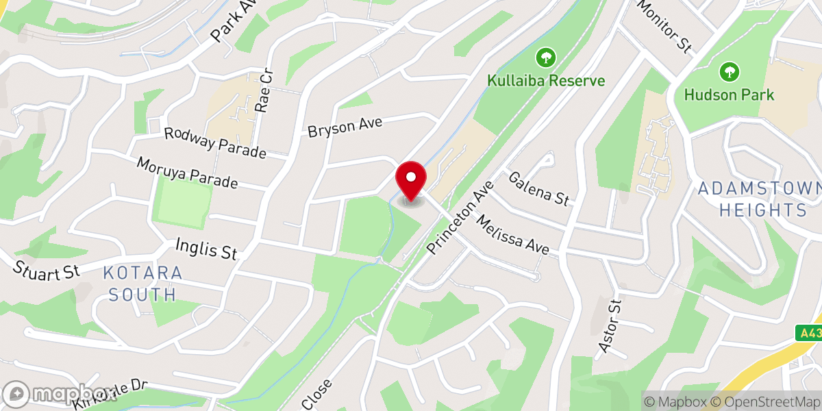 Map showing location of St Philip's Kotara Church