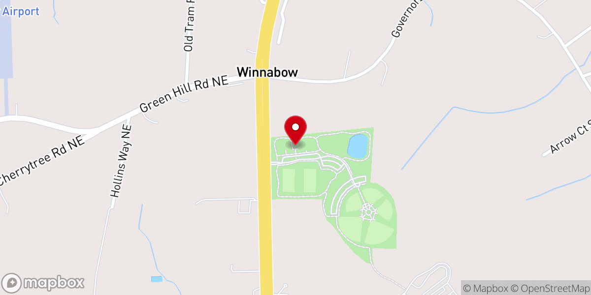 Map showing location of Living Word Bible Church