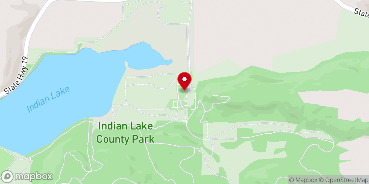 Map showing location of Indian Lake County Park Shelter